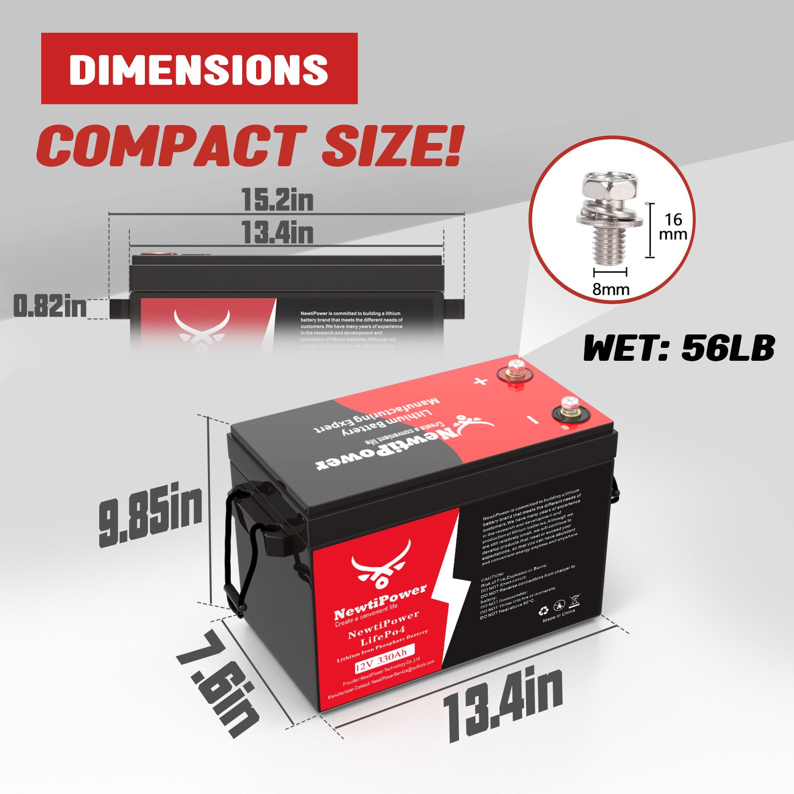 12V Lithium Battery NT12-330BLU