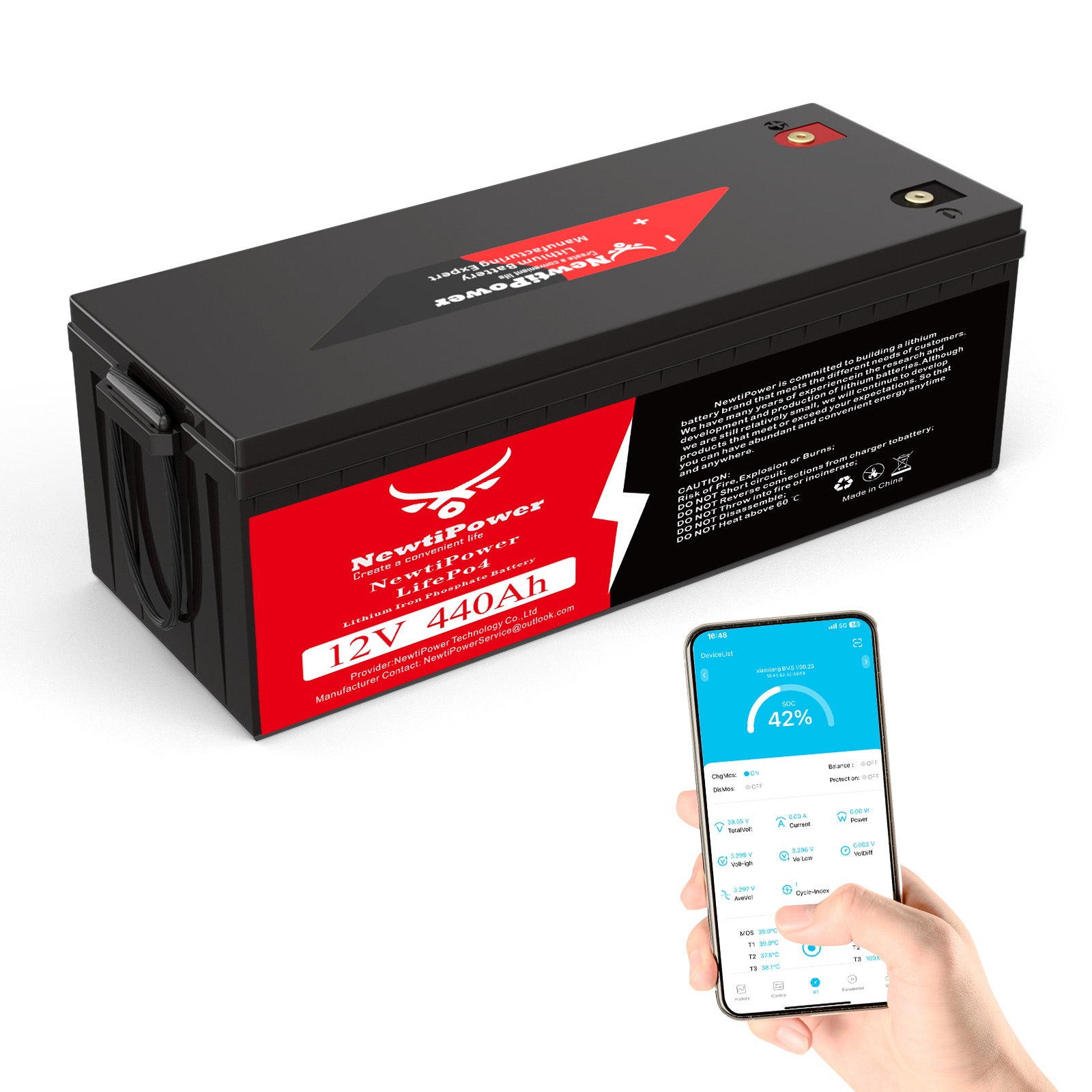 12V Lithium Battery 12V-440BLU