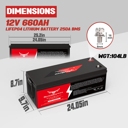 12V Lithium Battery NT12-660BLU
