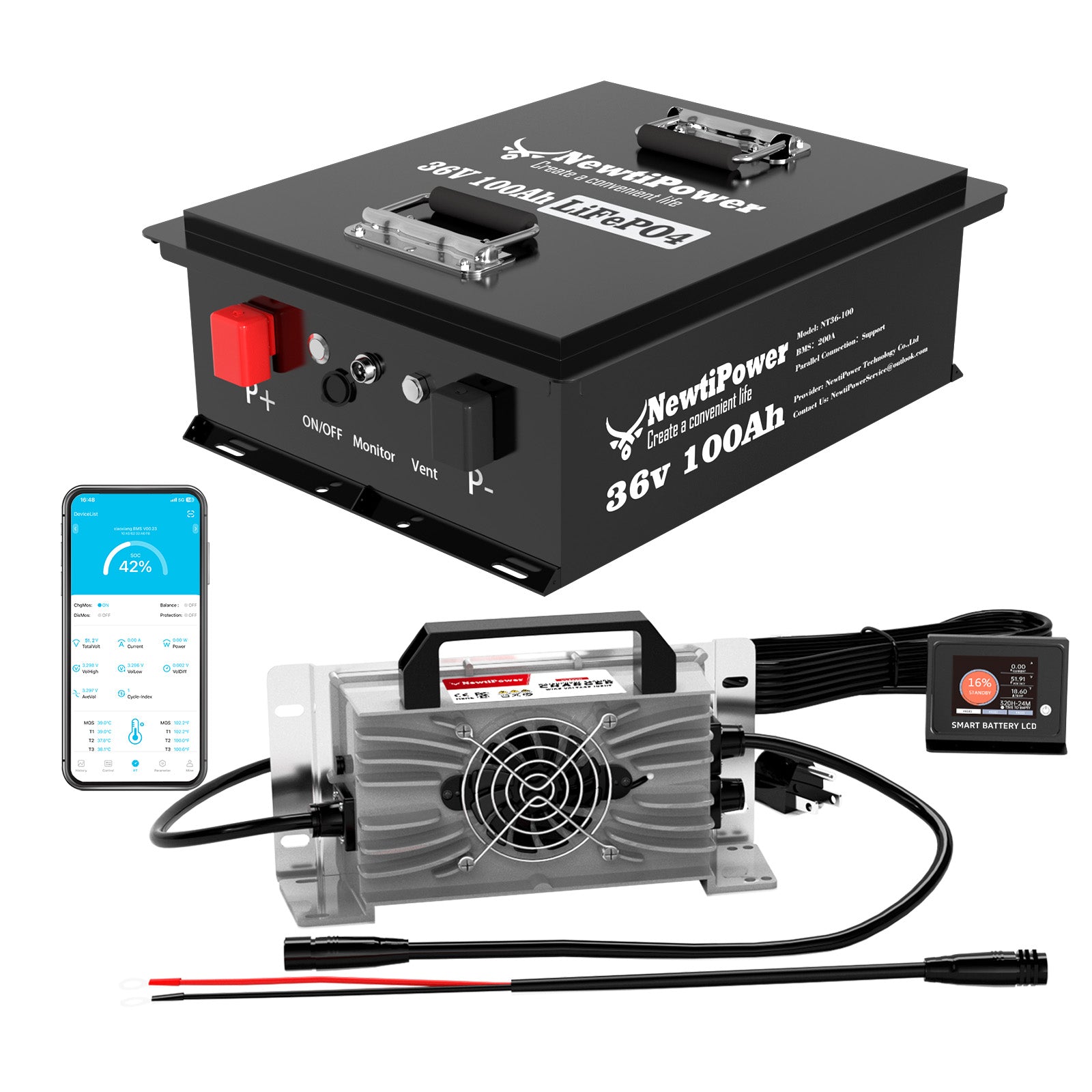 36V-100GC Lithium Battery Metal Case