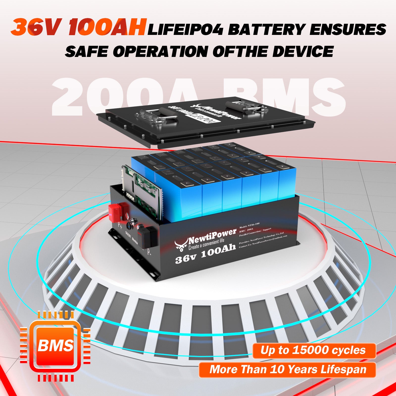 36V-100GC Lithium Battery Metal Case