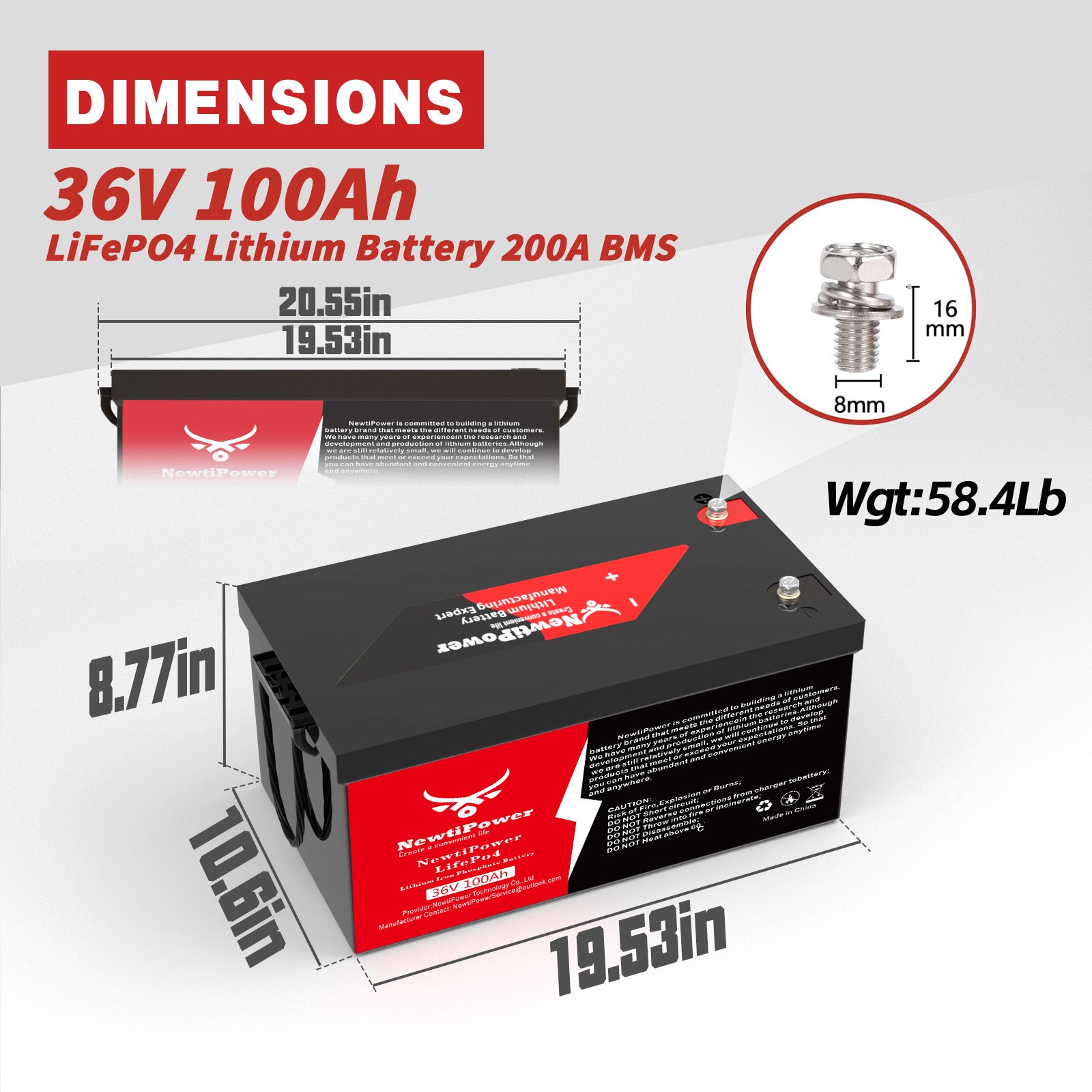 36V Lithium Battery NT36-100BLU
