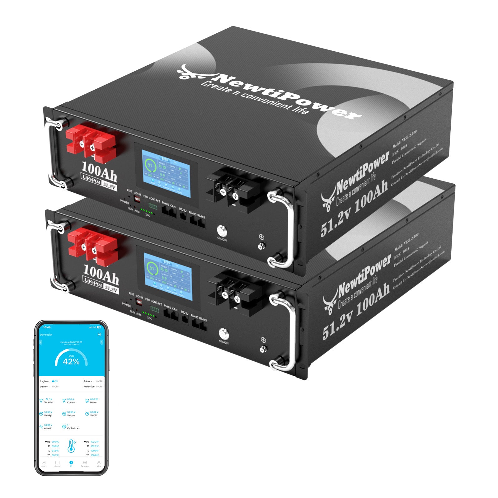 NT51.2V-100RS Lithium Battery