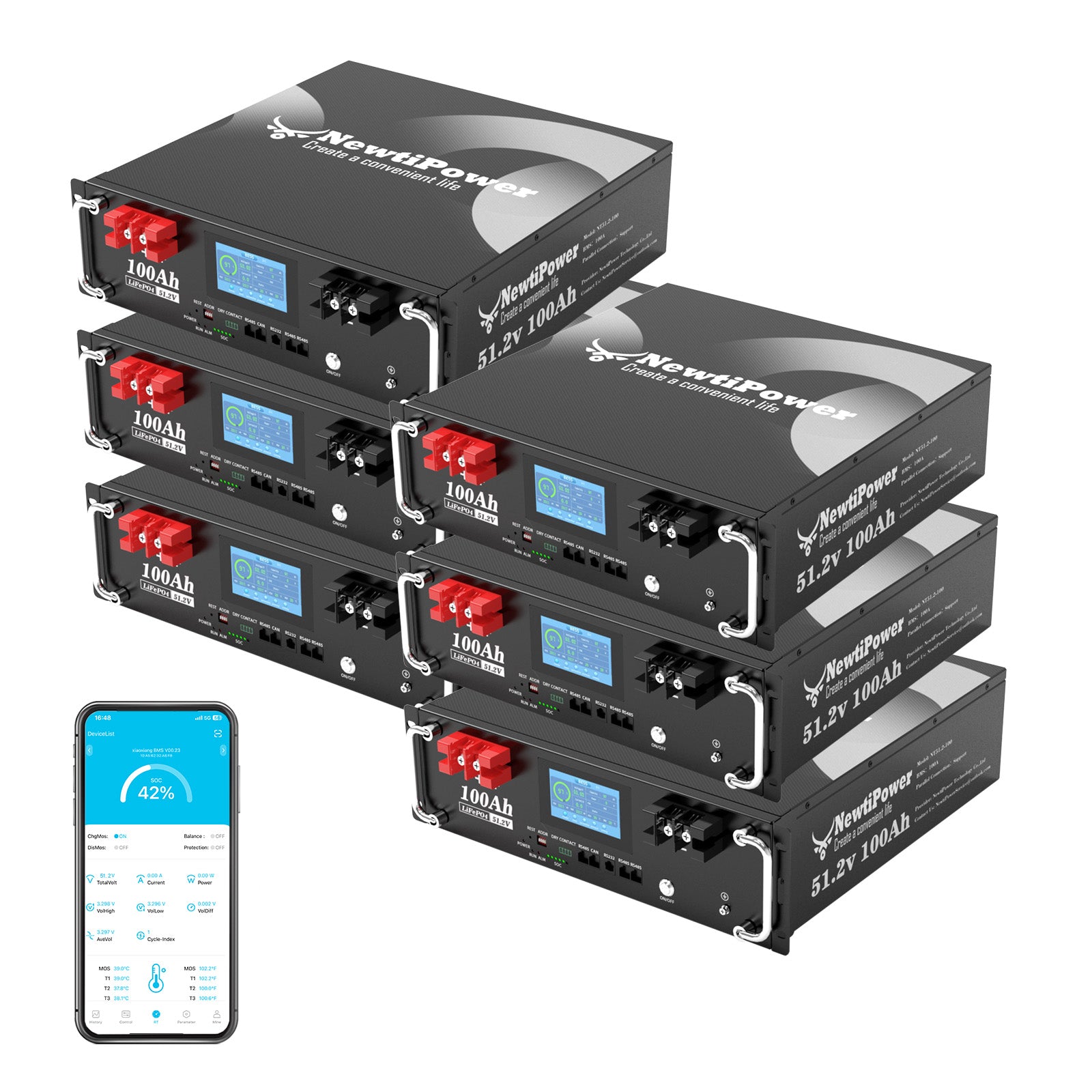 NT51.2V-100RS Lithium Battery